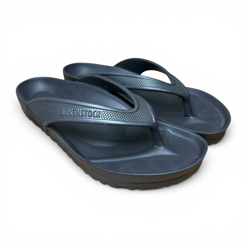 Birkenstock Honolulu Sandals Mens Size 10 EU 43 Gray Metallic EVA Lightweight